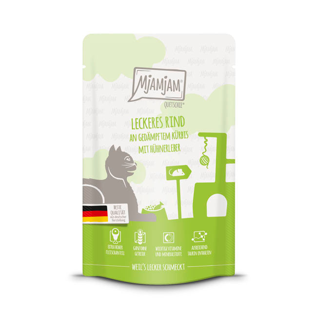 MjAMjAM - Bœuf savoureux avec potiron vapeur et foie de poulet 125 g
