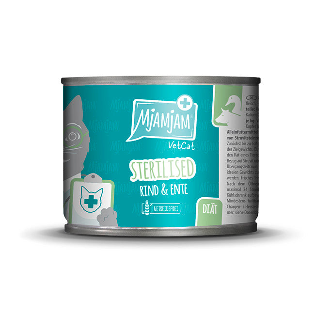 MjAMjAM VetCat - Esterilizado (Ternera y pato) 200gr