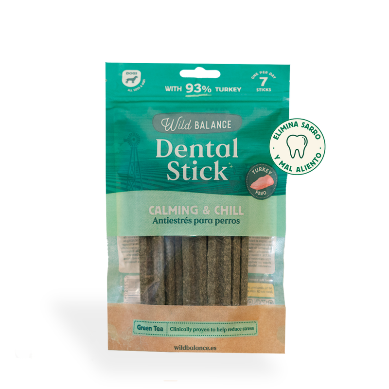 Wild Balance - Dental Sticks de Pavo, Té Verde y Menta (Efecto Relajante)