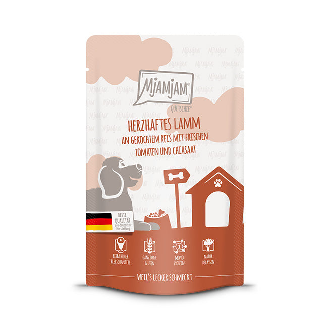 MjAMjAM - Cordero sustancioso con arroz, tomates frescos y semillas de chía 125g