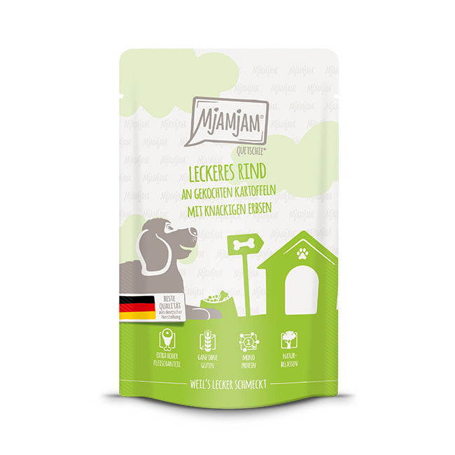 MjAMjAM - Vacuno sabroso con patatas hervidas y guisantes crujientes 125g