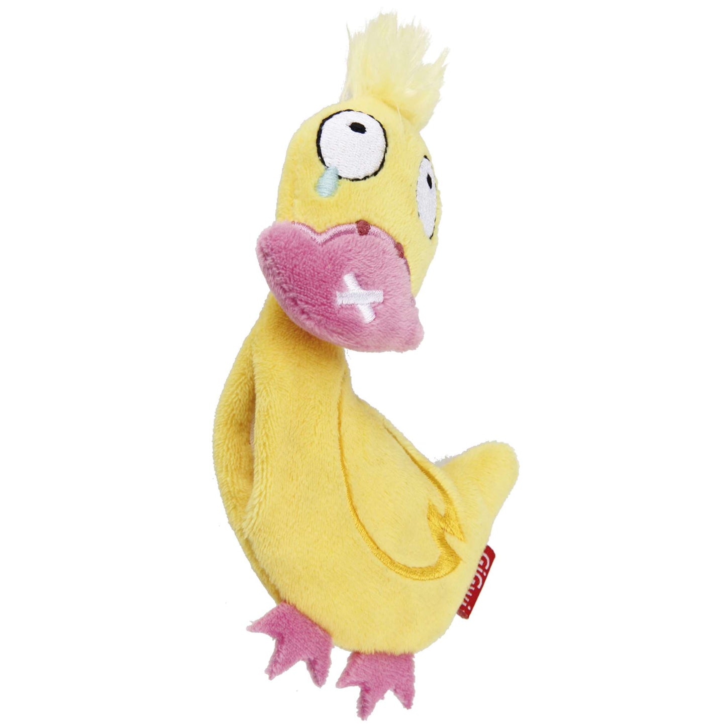 GiGwi - Jouet canard Silvervine rechargeable avec herbe à chat et feuilles