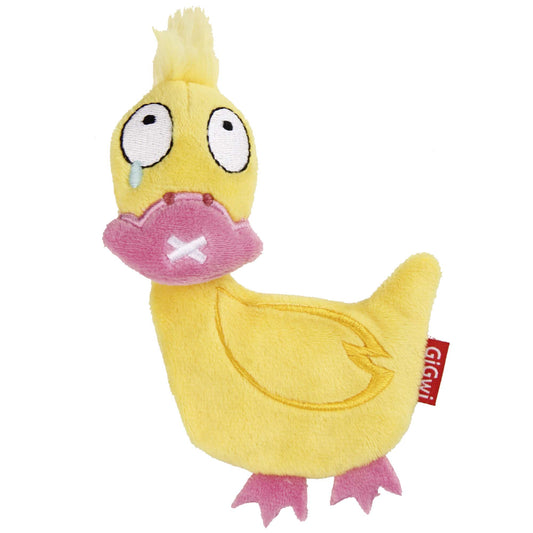 GiGwi - Jouet canard Silvervine rechargeable avec herbe à chat et feuilles