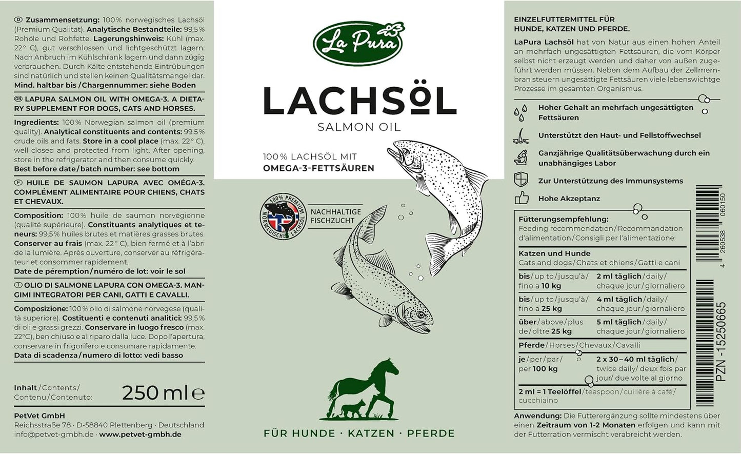 LaPura - Aceite de salmón de Noruega