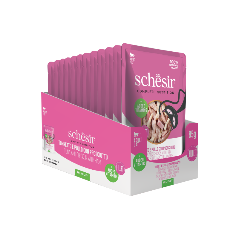 Schesir - Thon, Poulet et Jambon en Gelée 85gr
