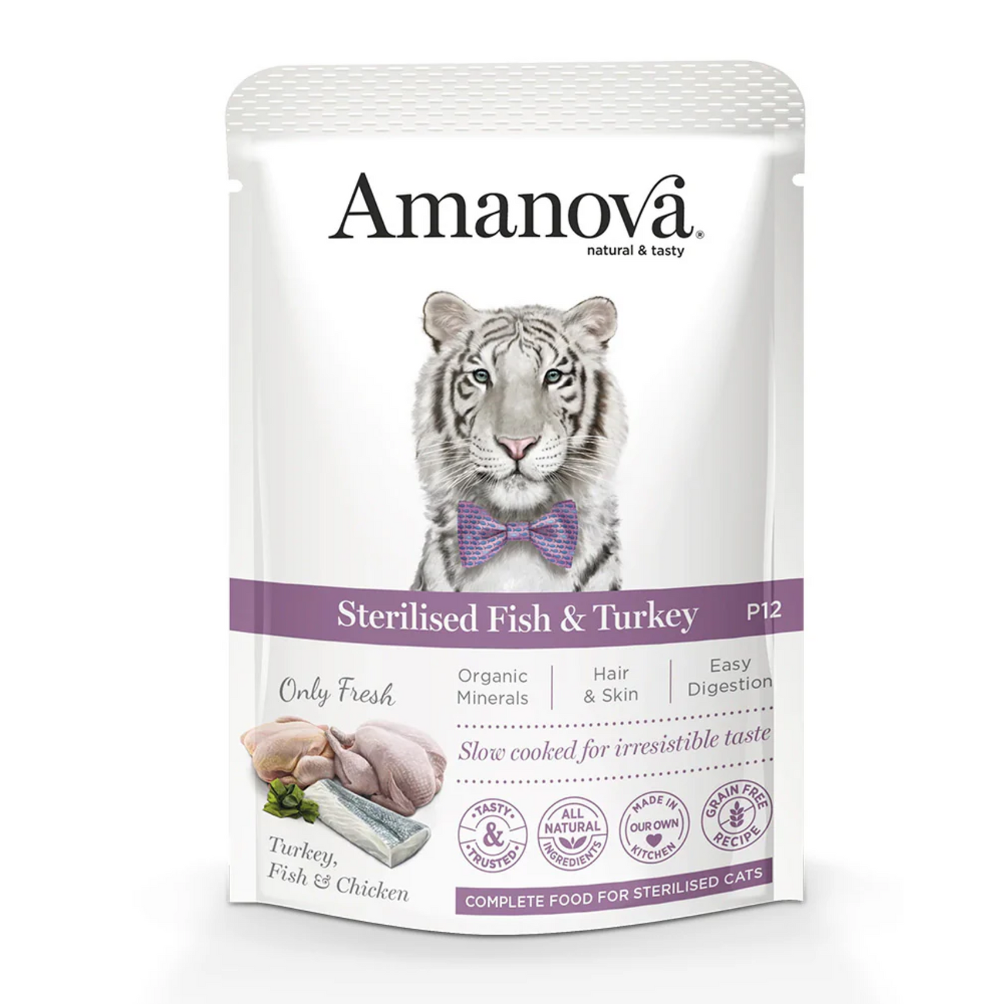 Amanova - Esterilizado Pescado y Pavo 85gr