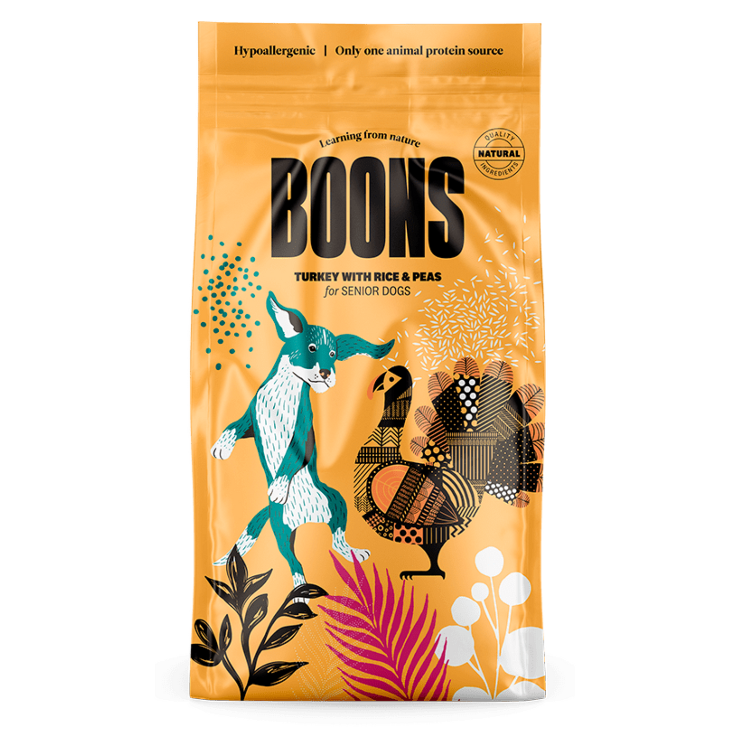 BOONS - Pavo con Arroz y Guisantes SENIOR