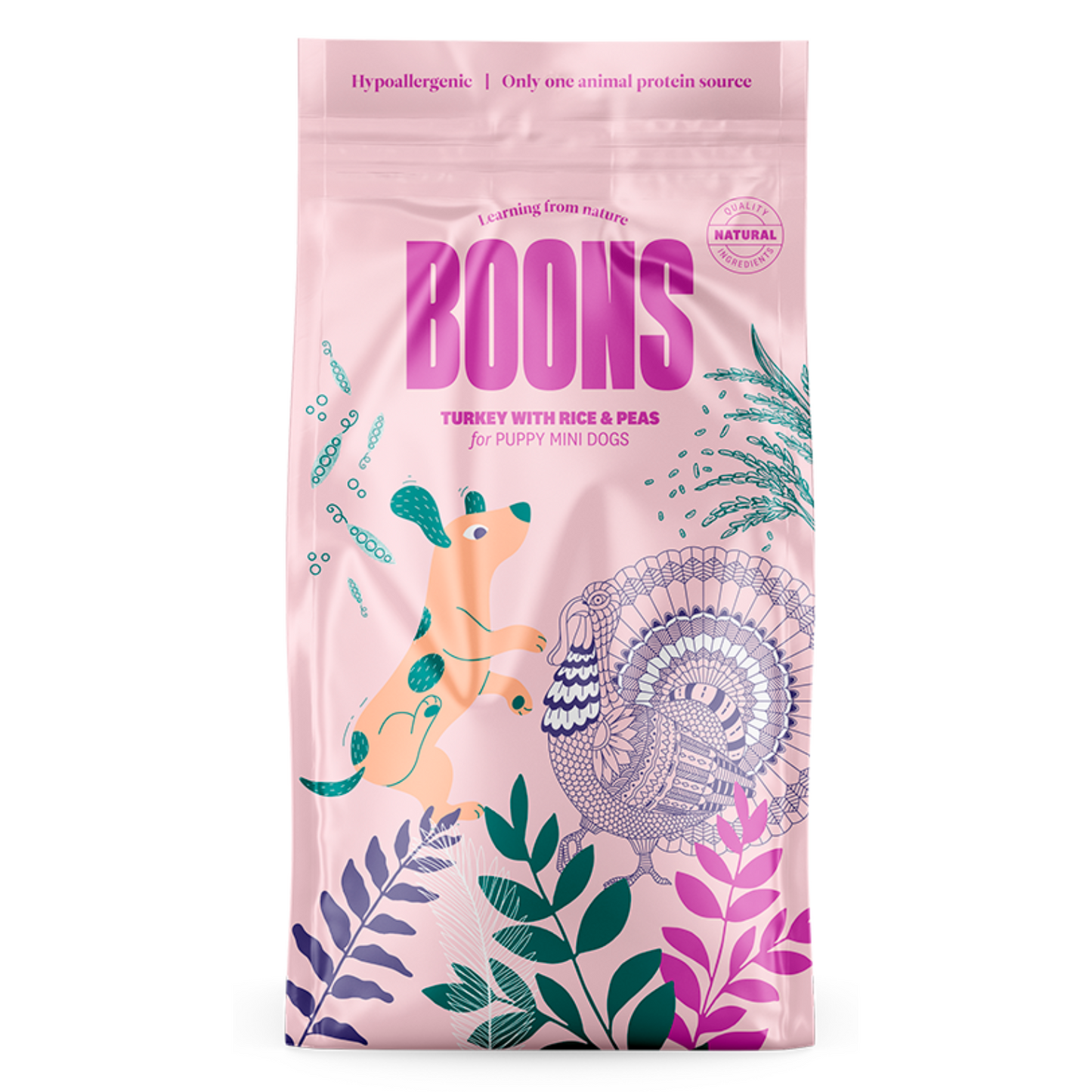 BOONS - Pavo con Arroz y Guisantes CACHORRO MINI