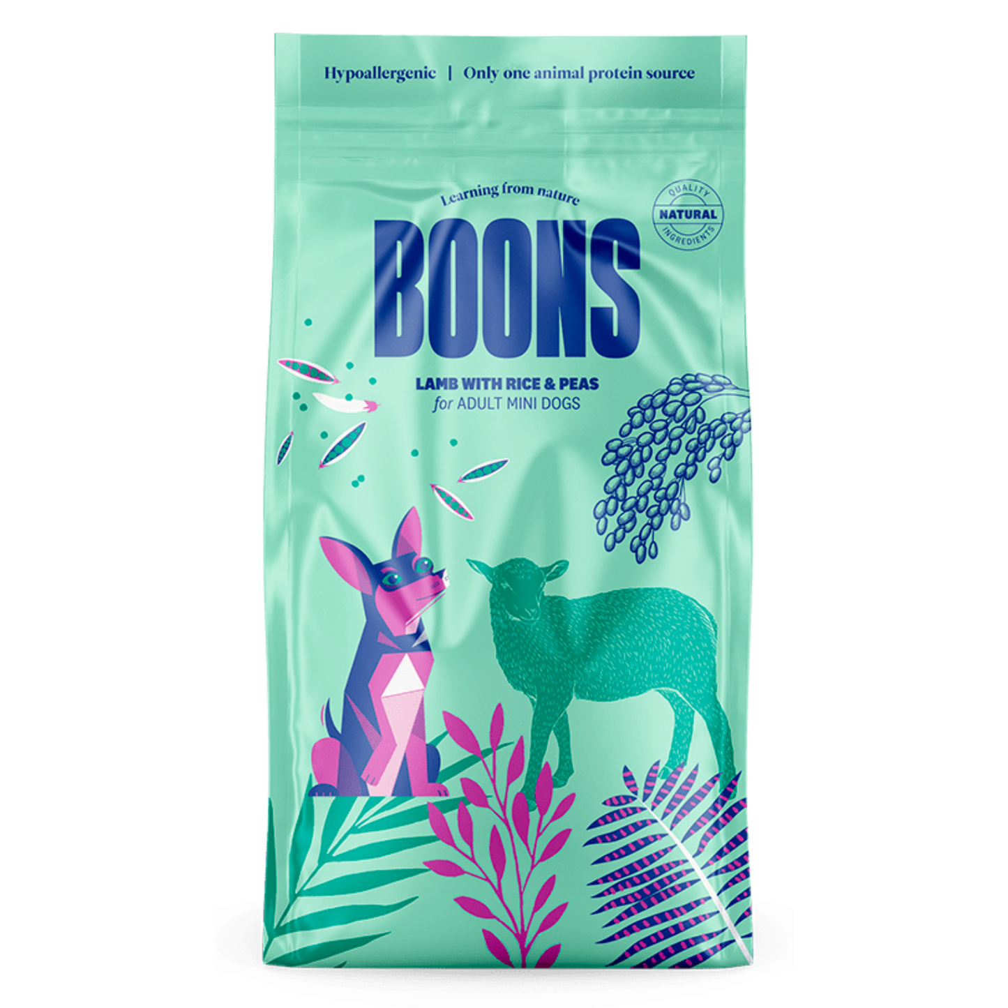 BOONS - Cordero con Arroz y Guisantes Adulto MINI