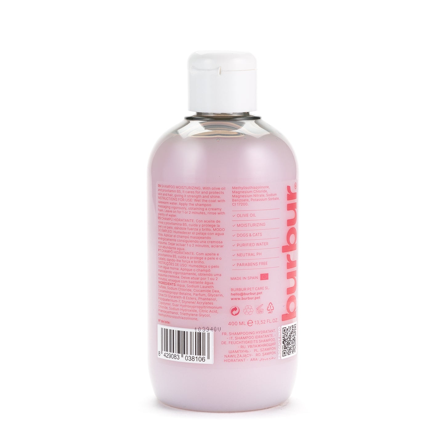Burbur - Shampoing hydratant à l'huile d'olive