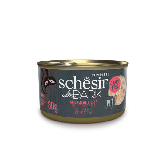 Schesir After Dark - Filetes de pollo con ternera en caldo 80g