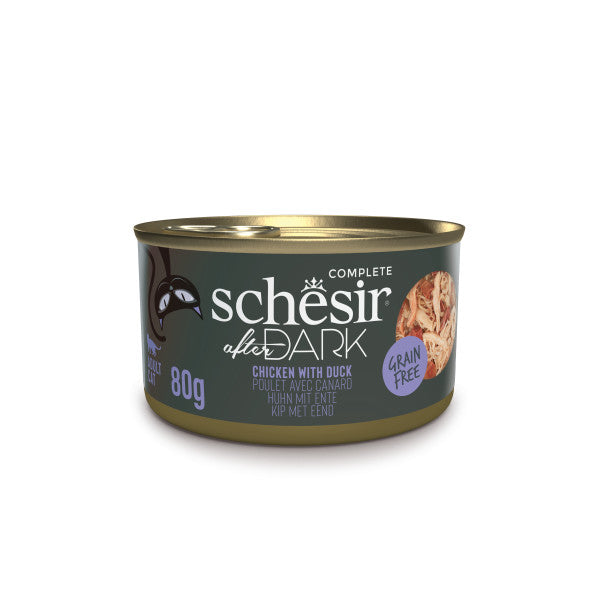 Schesir After Dark - Filetes de pollo con pato en caldo 80g