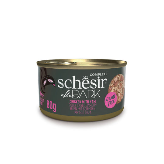 Schesir After Dark - Filetes de pollo con jamón en caldo 80g