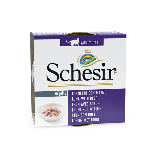 Schesir - Thon aux filets de bœuf en gelée 85g