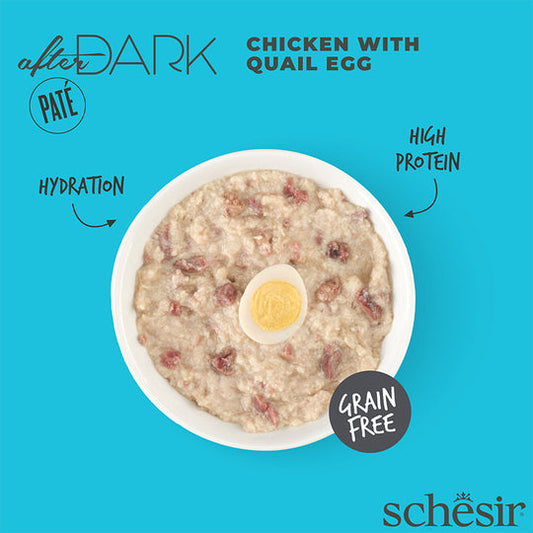Schesir After Dark - Pollo con huevo de codorniz en paté 80g
