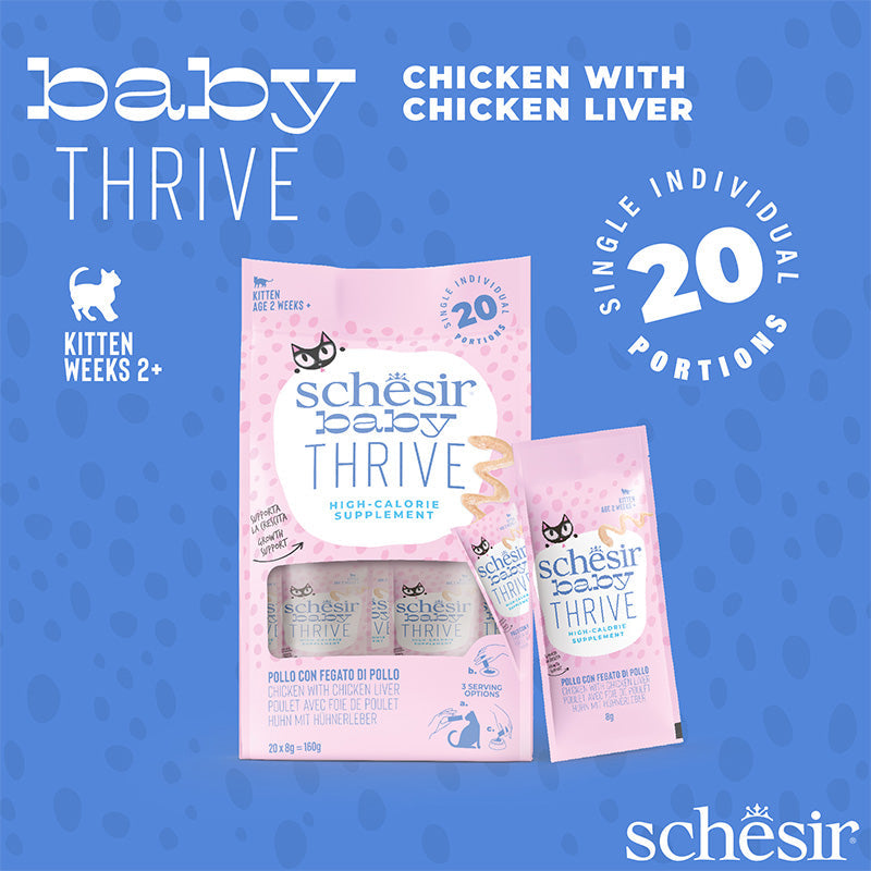 Schesir - BABY THRIVE Complément au poulet et foie en crème