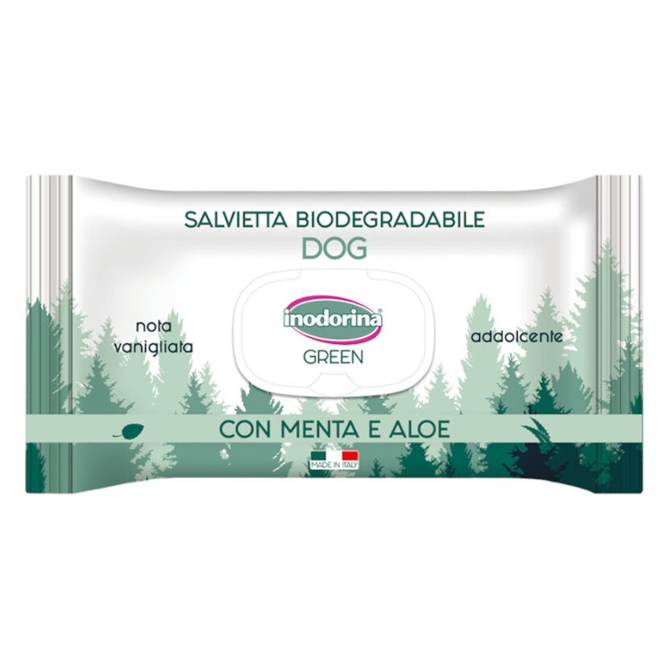 Inodorina Green - Toallitas Húmedas Suavizantes para perros