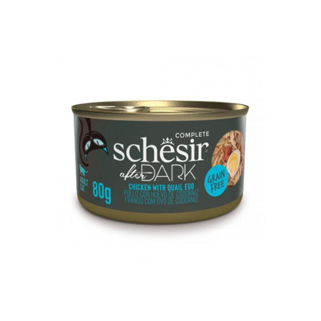 Schesir After Dark - Filetes de pollo con huevo de codorniz en caldo 80g