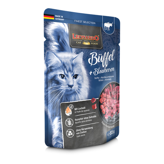 Nourriture pour chat Leonardo - Buffalo aux myrtilles