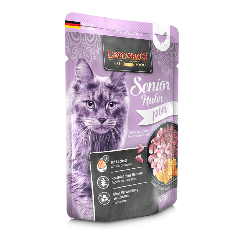 Nourriture pour chat Leonardo - Purée de poulet (Senior)