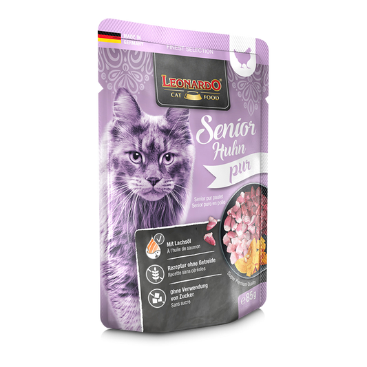 Nourriture pour chat Leonardo - Purée de poulet (Senior)