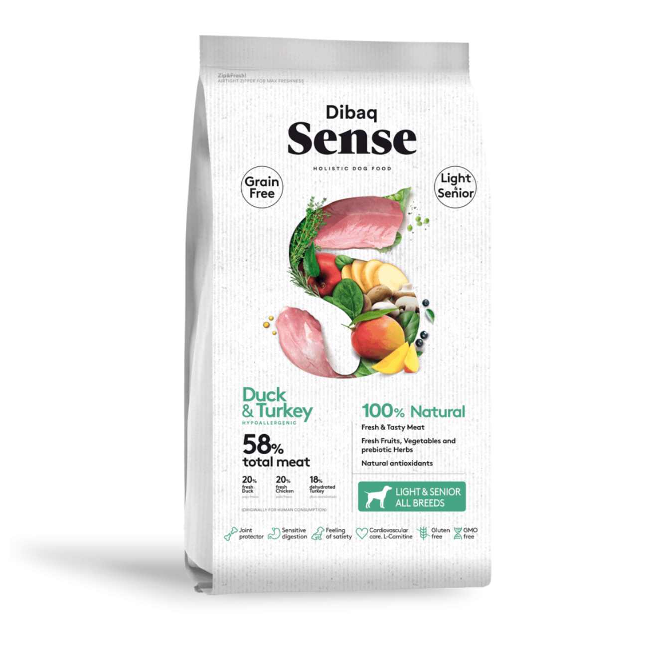 Dibaq Sense - Grain Free Pato y Pavo Light/Senior