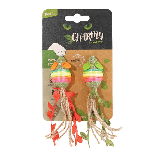 M-PETS - Jouet pour chat Charmy Mice à l'herbe à chat