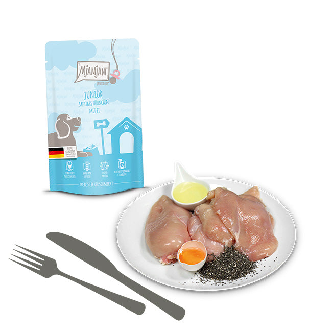 MjAMjAM - Poulet Juicy Junior avec œuf 125 g