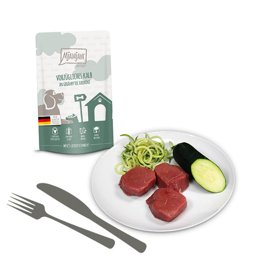 MjAMjAM - Délicieux bœuf aux courgettes vapeur 125g