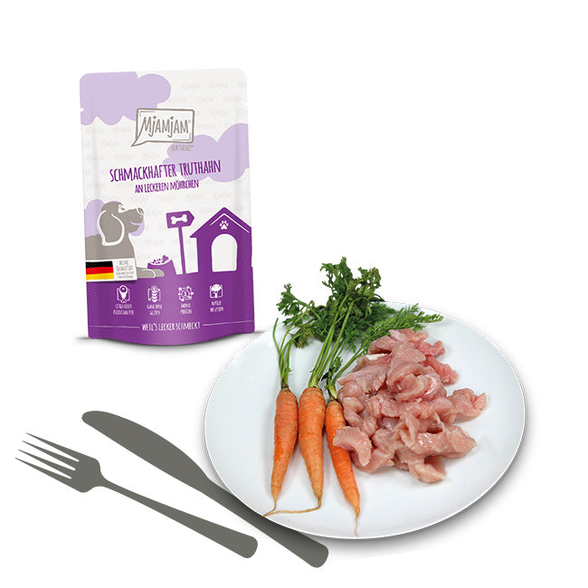 MjAMjAM - Pavo gustoso con deliciosas Zanahorias 125g