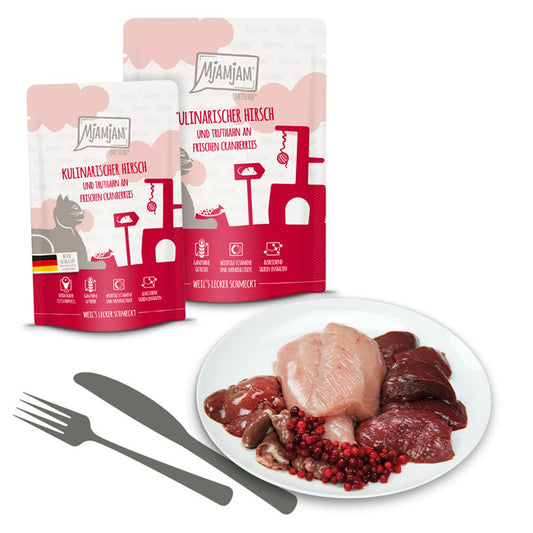 MjAMjAM - Carne de Venado y Pavo con Arándanos frescos 125g