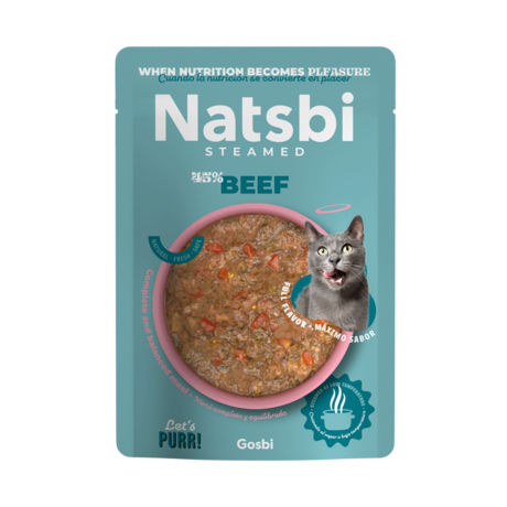 Natsbi - Ternera para gatos 80gr
