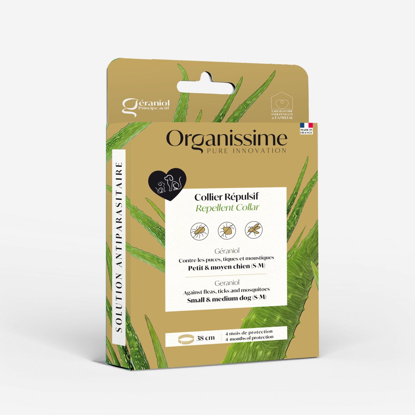 Organissime - Collier répulsif antiparasitaire au géraniol pour petits chiens