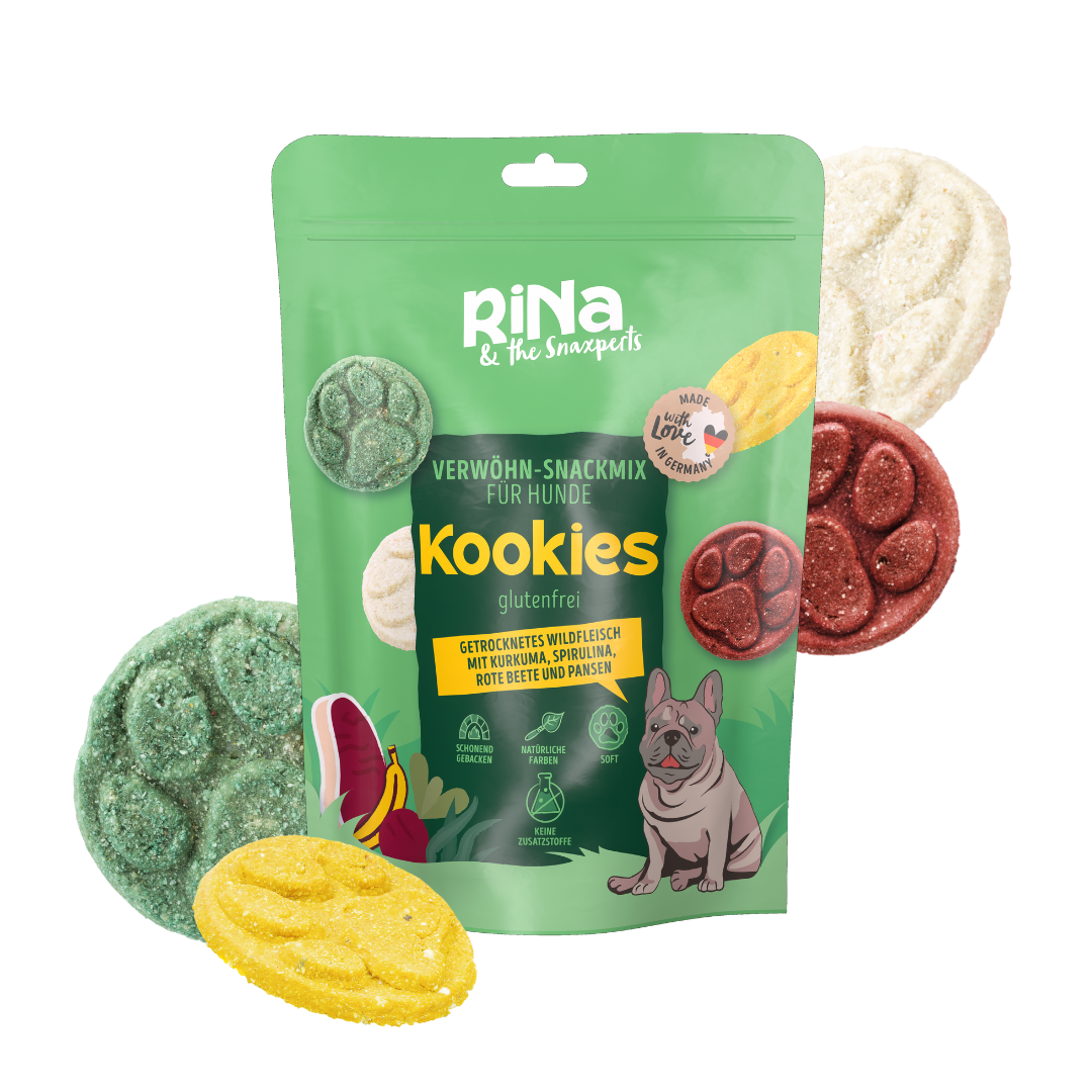 Rina & the Snaxperts - Biscuits au chevreuil, curcuma, spiruline, betterave et tripes 180 g