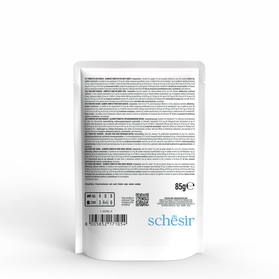 Schesir - Thon et bar en gelée 85 g