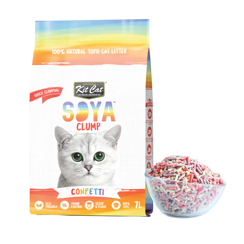 Kit Cat SoyaClump Arena de Soja BIO - Confetti 7L