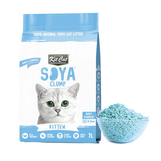 Kit de litière de soja biologique SoyaClump pour chat - Chaton 7 L