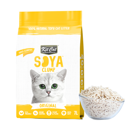 Litière de soja biologique Cat Kit SoyaClump - Original 7 L