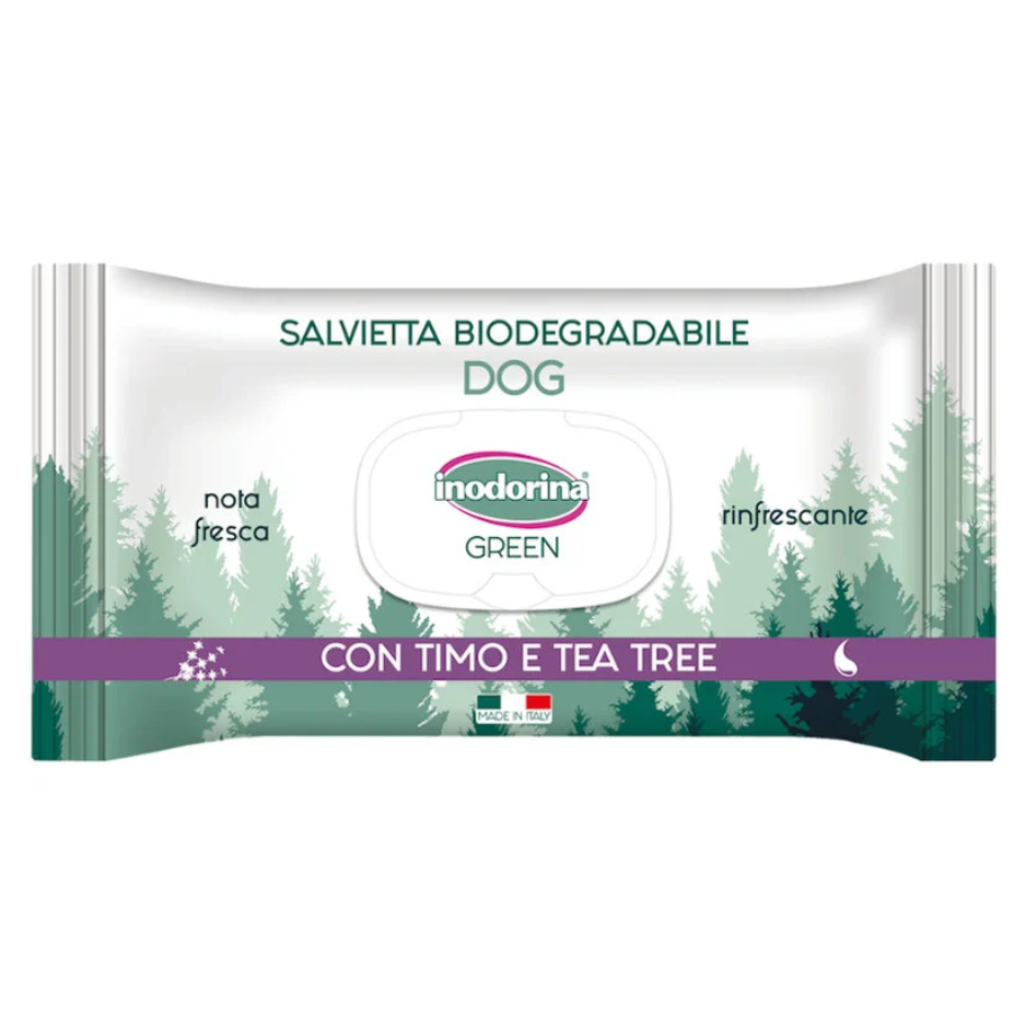 Inodorina Green - Toallitas Húmedas Refrescantes para perros