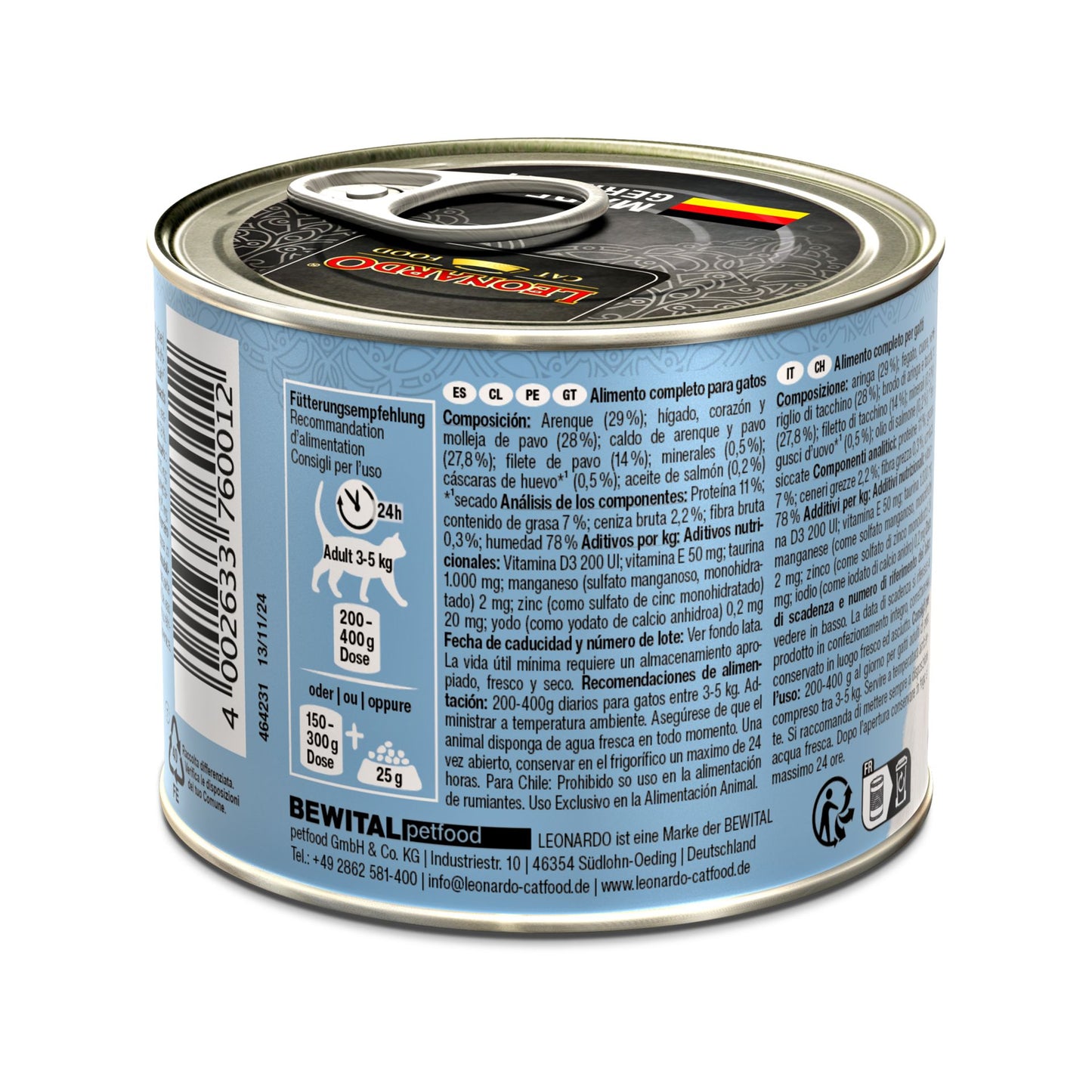 Leonardo - Hareng + Filet de dinde extra 200g