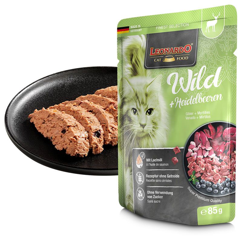 Leonardo Cat Food - Venado con Arándanos