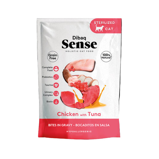 Dibaq Sense Bocaditos en salsa - Pollo con Atún 100gr