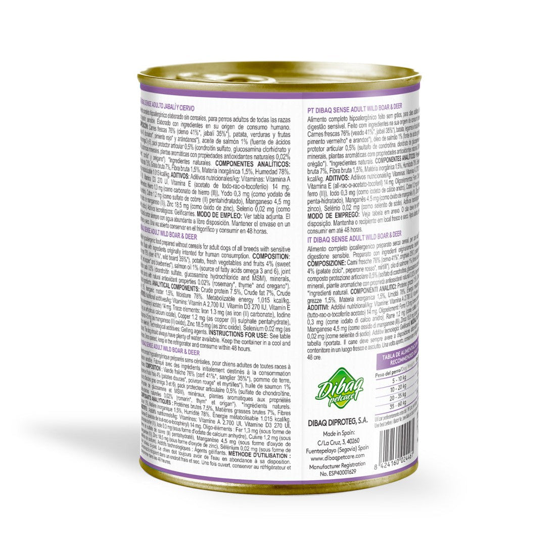 Dibaq Sense - Cerf et sanglier 380 g
