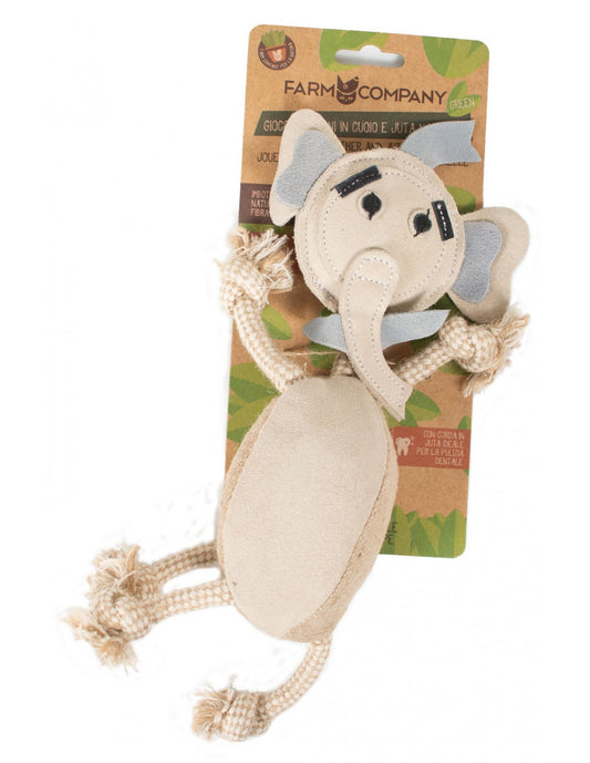 F.Company - Elefante en cuero y yute