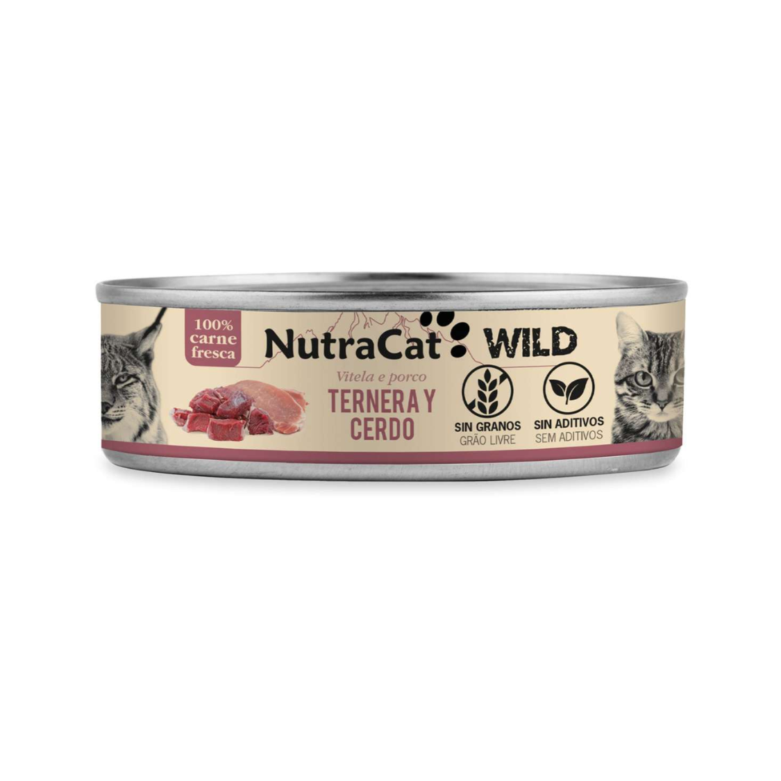 NutraCat Wild - Ternera y Cerdo 80gr