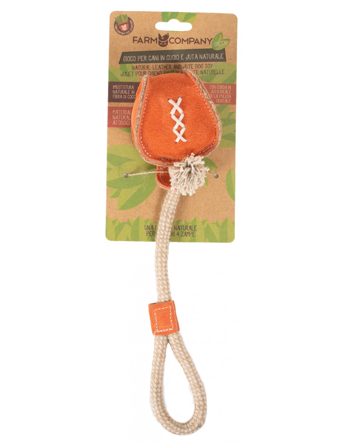 F.Company - Ballon avec cuir et corde en jute.