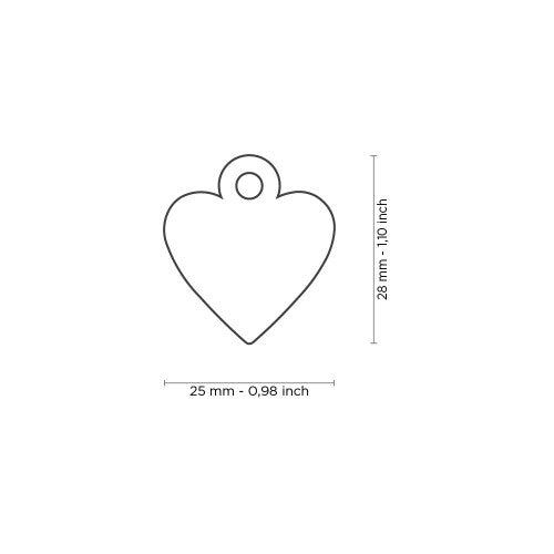 MyFamily - Chapa Basic Basic Corazón Pequeño en Aluminio