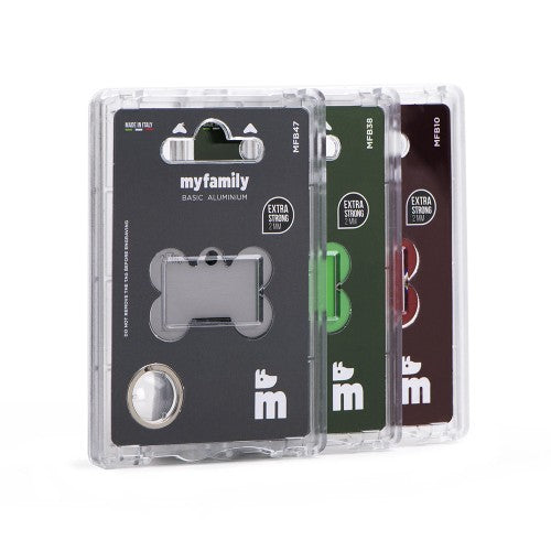 MyFamily - Chapa Basic Hueso Grande en Aluminio