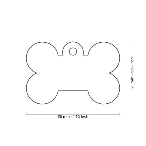 MyFamily - Chapa Basic Hueso Grande en Aluminio