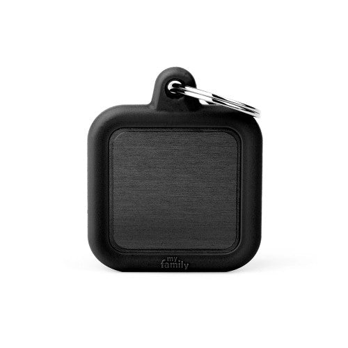MyFamily - Placa Hushtag Cuadrado en Aluminio con Goma